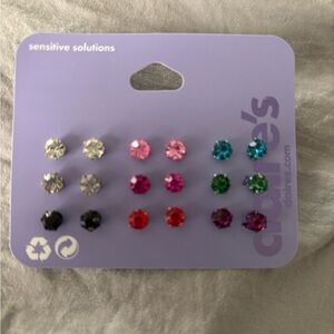 Claire's Multicolor Gem Stud Earrings Set